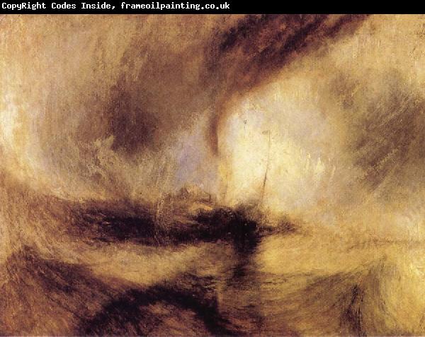 J.M.W. Turner Snow Storm-Steam Boat off a Harbour-s Mouth making Signals in Shallow Water,and going by the Lead.The Author was in this Storm on the Night the Ariel